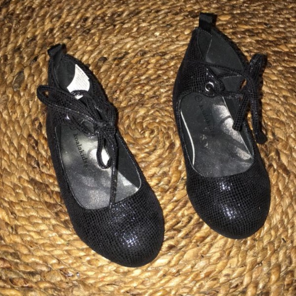 Black Ballerina Flats for toddler girls